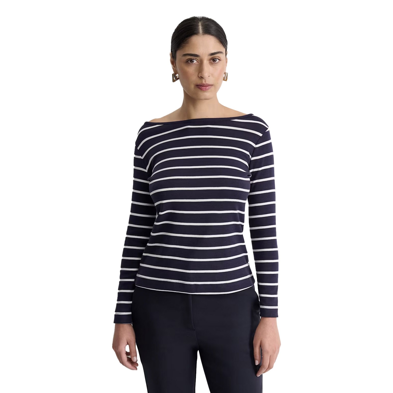 Sportscraft Heidi LS Stripe Rib Tee